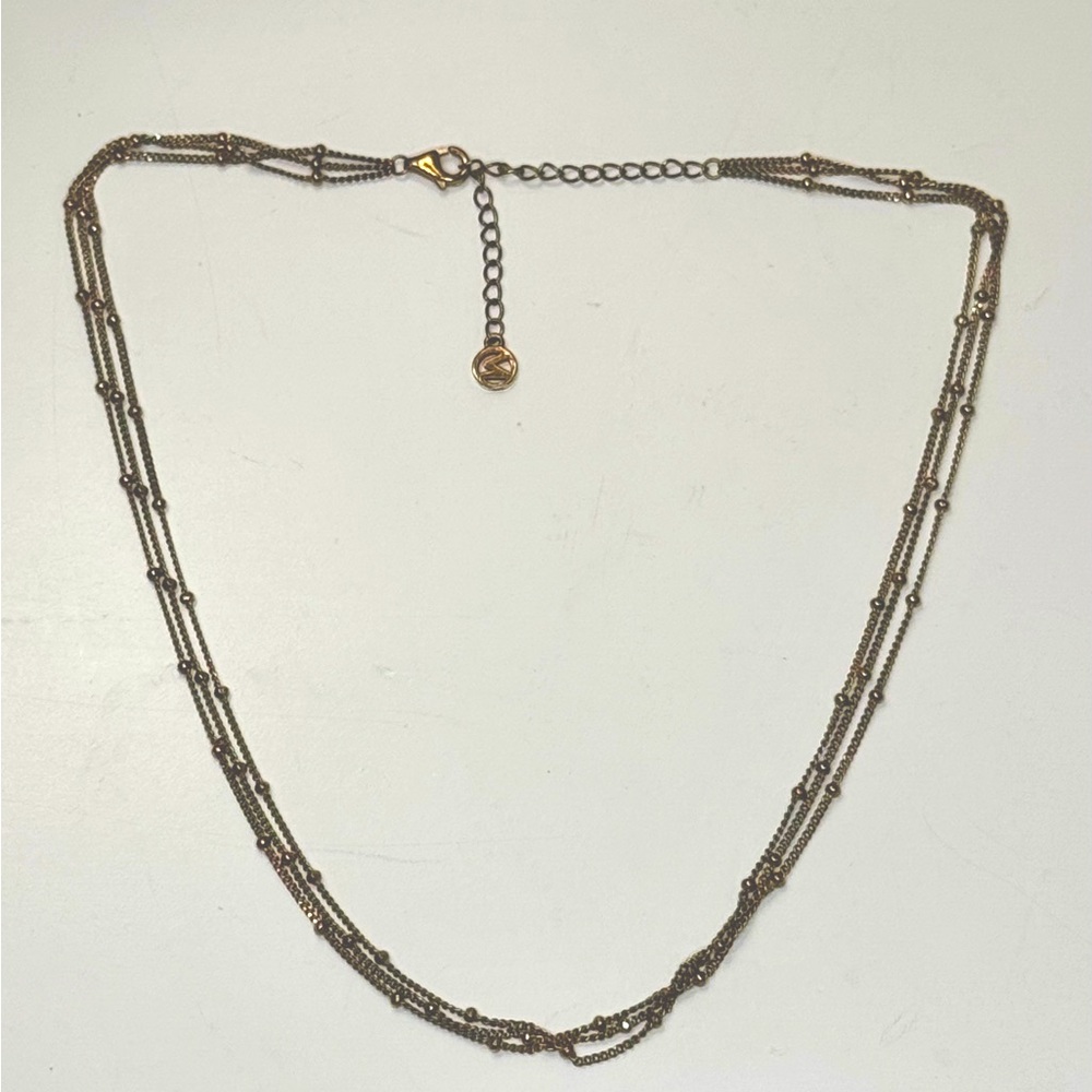 Mejuri 3 strand spheres choker necklace